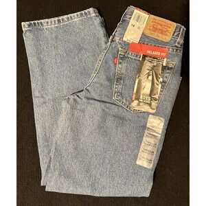 Levis 550 Jeans Boys 14 Regular Blue Relaxed Fit Denim Straight Leg Light Wash